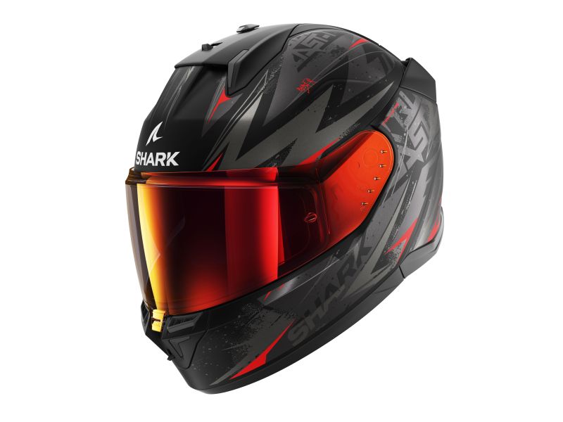 Casca integrala Shark D-Skwal 3 Blast-R - Neagru/Gri,Rosu,Mat