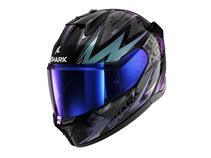 Casca integrala SHARK D-SKWAL 3 BLAST-R - Negru,Lucios/Gri,Violet