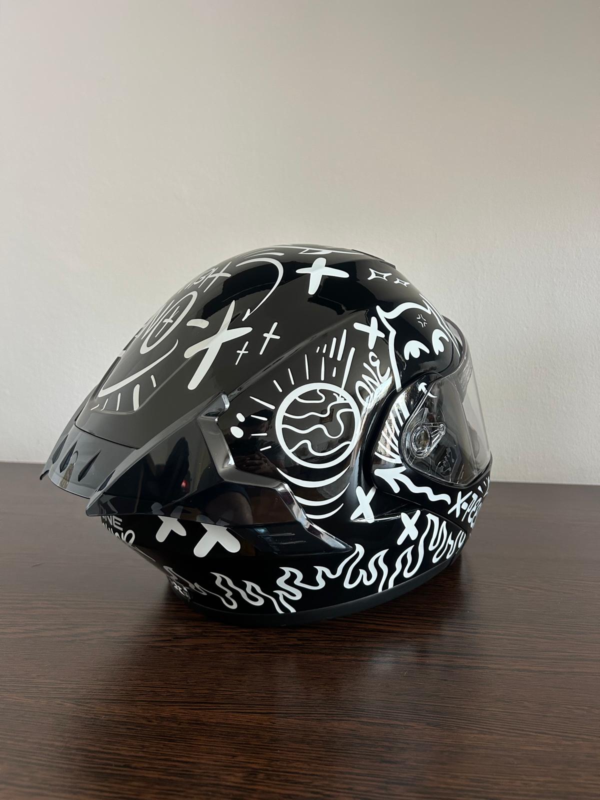 Casca moto flip-up