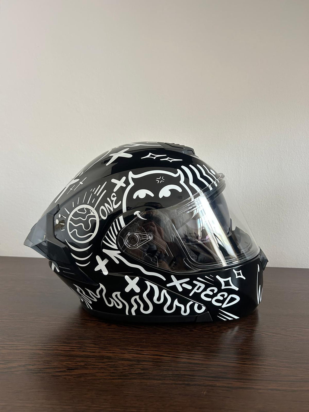 Casca moto flip-up