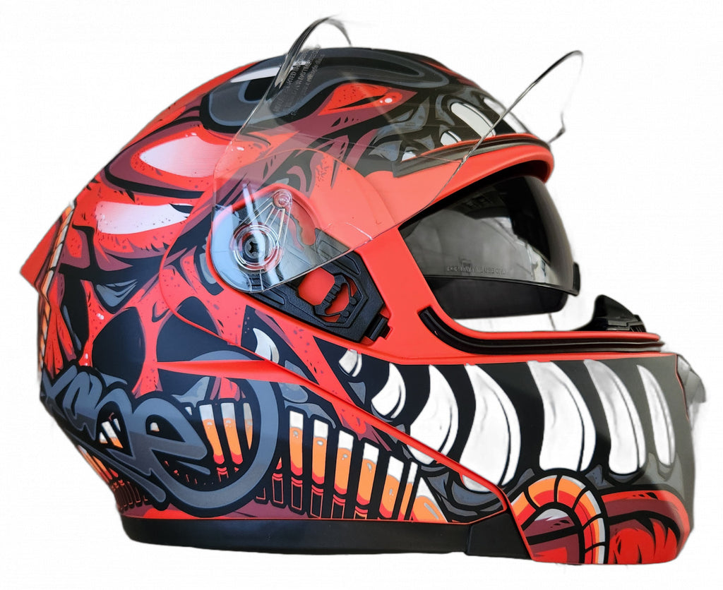 Casca moto flip-up